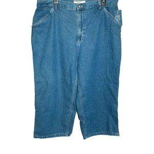 Field Gear Women's Denim Blue Size 18W 18 Blue Crop Capri High Waist NEW NWT